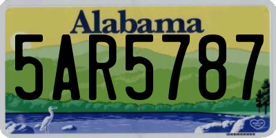 AL license plate 5AR5787