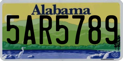 AL license plate 5AR5789