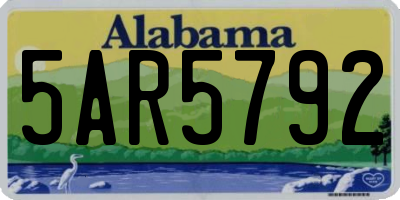 AL license plate 5AR5792