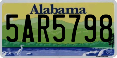 AL license plate 5AR5798
