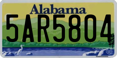 AL license plate 5AR5804