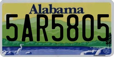 AL license plate 5AR5805