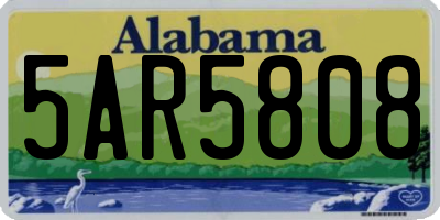 AL license plate 5AR5808