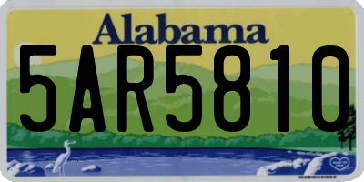 AL license plate 5AR5810