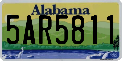 AL license plate 5AR5811
