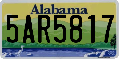 AL license plate 5AR5817
