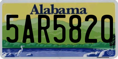 AL license plate 5AR5820