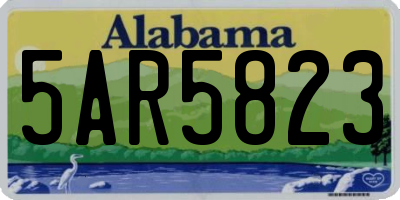 AL license plate 5AR5823