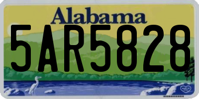 AL license plate 5AR5828