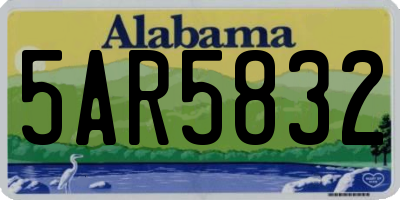AL license plate 5AR5832
