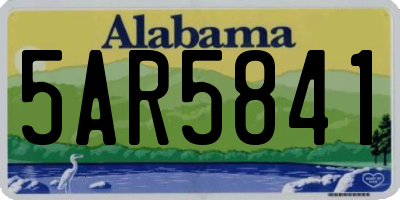AL license plate 5AR5841