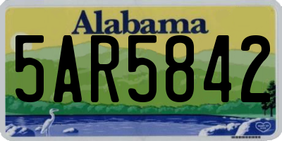 AL license plate 5AR5842