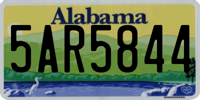 AL license plate 5AR5844