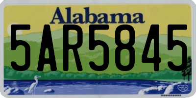 AL license plate 5AR5845