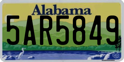 AL license plate 5AR5849