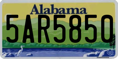 AL license plate 5AR5850