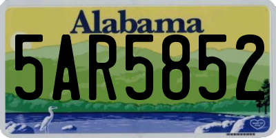 AL license plate 5AR5852