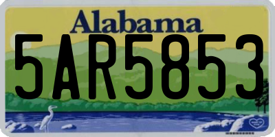 AL license plate 5AR5853