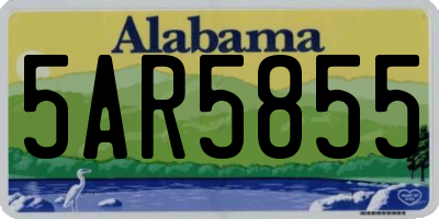 AL license plate 5AR5855