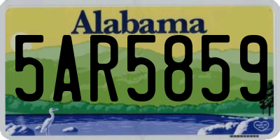AL license plate 5AR5859