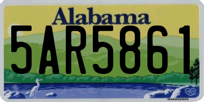 AL license plate 5AR5861