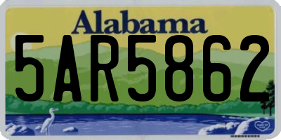AL license plate 5AR5862