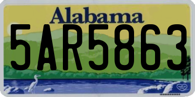 AL license plate 5AR5863