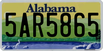 AL license plate 5AR5865