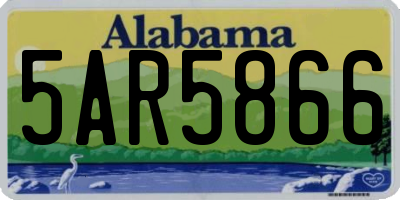 AL license plate 5AR5866