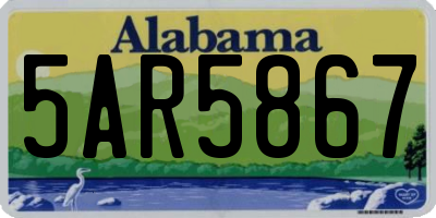 AL license plate 5AR5867