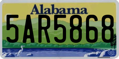AL license plate 5AR5868