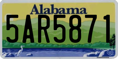 AL license plate 5AR5871
