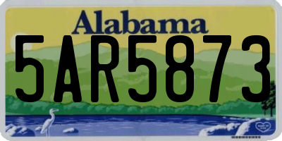 AL license plate 5AR5873