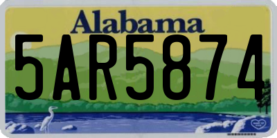 AL license plate 5AR5874