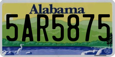 AL license plate 5AR5875