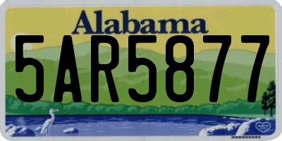 AL license plate 5AR5877