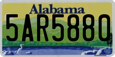 AL license plate 5AR5880