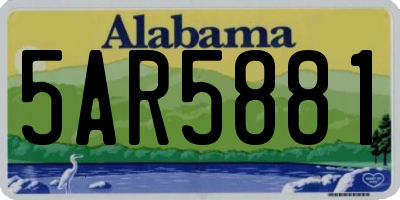 AL license plate 5AR5881