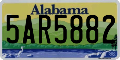 AL license plate 5AR5882