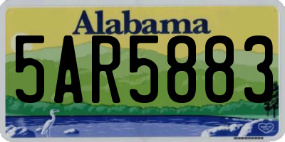 AL license plate 5AR5883