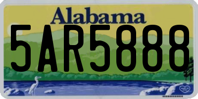 AL license plate 5AR5888