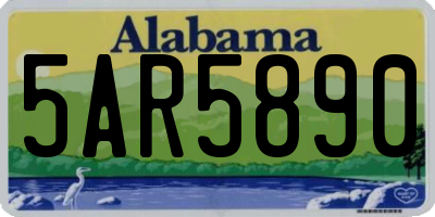 AL license plate 5AR5890