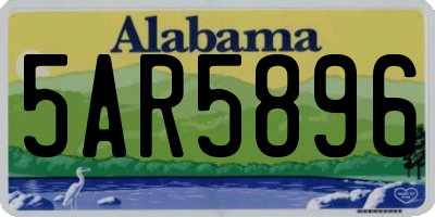 AL license plate 5AR5896