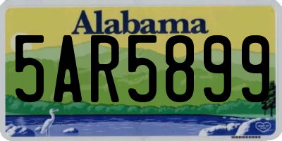 AL license plate 5AR5899
