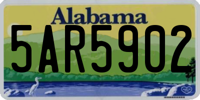 AL license plate 5AR5902