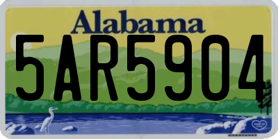 AL license plate 5AR5904