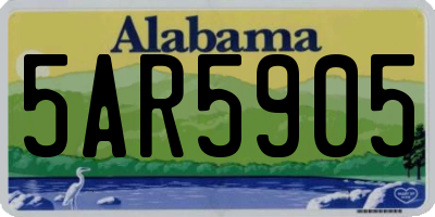 AL license plate 5AR5905