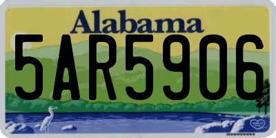 AL license plate 5AR5906