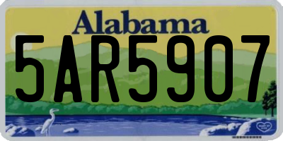 AL license plate 5AR5907