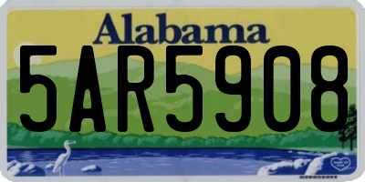 AL license plate 5AR5908